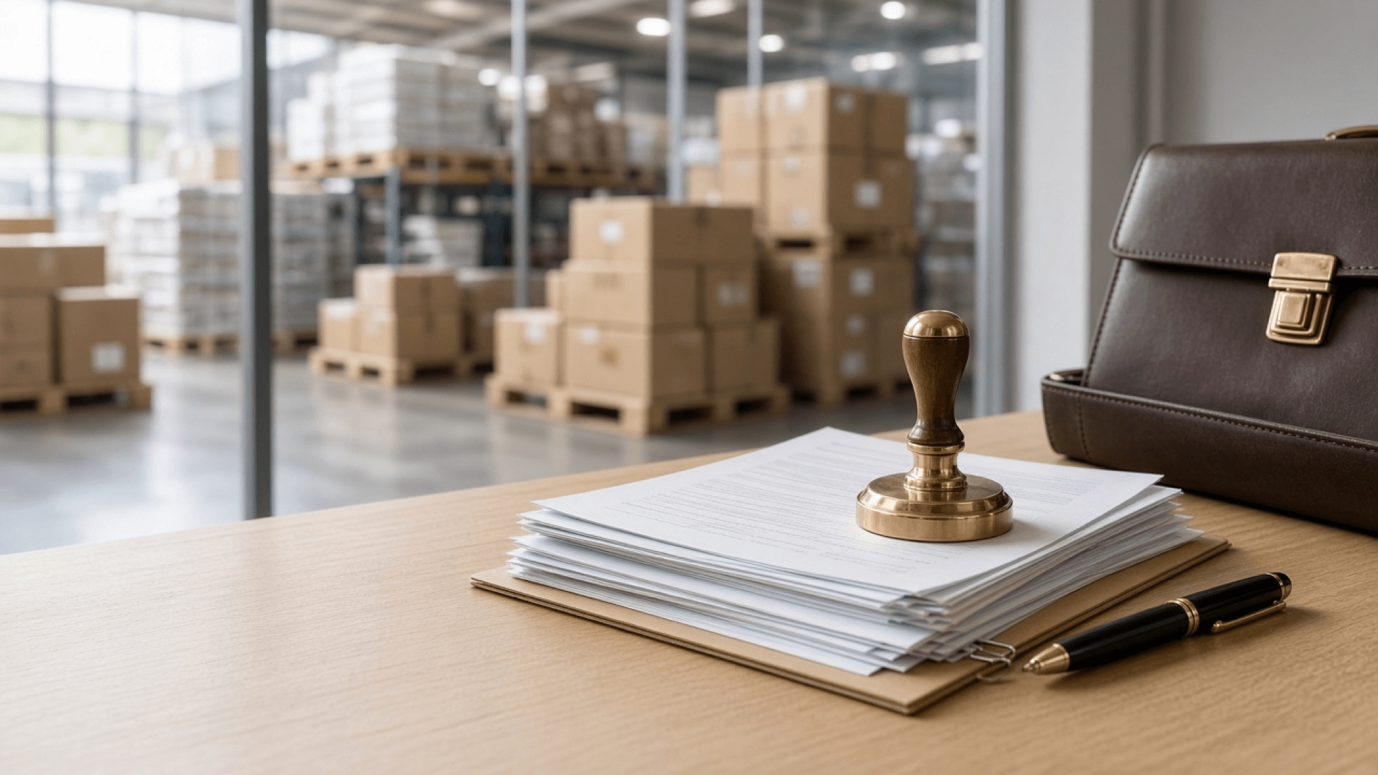 Documentos corporativos e operação logística, representando crédito estruturado a empresas.